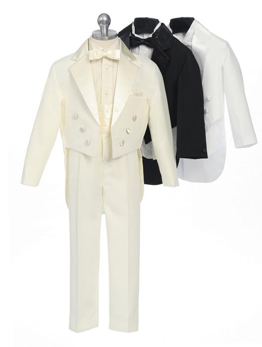 Boy's Tux with Tails and Cummerbund - Click Image to Close
