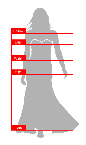 wedding dress measurements