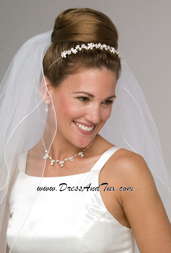 wedding hairstyles tiara. Frosted Silver Wedding Tiara