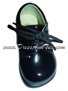 Boys Black Dress Formal Oxfords - Click Image to Close