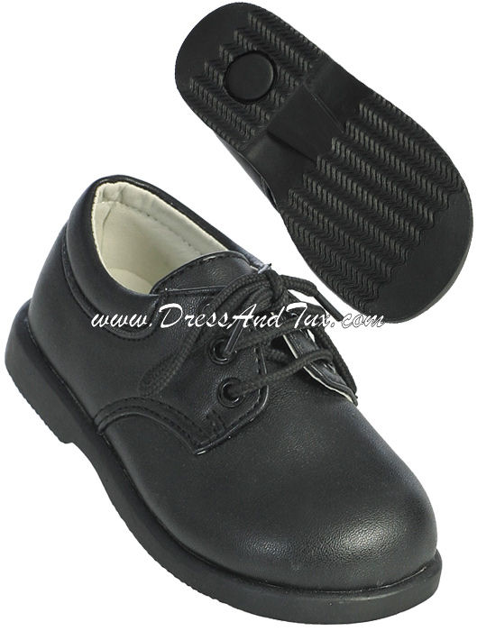 Boys Black Formal Dress Shoes - Click Image to Close