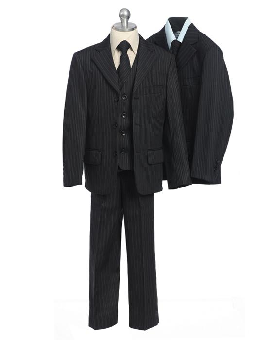 Check out this pinstripe five piece boy suit Check out this pinstripe five piece boy suit