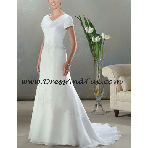 Short Chiffon Wedding Dress D8 Click Image to See Detail