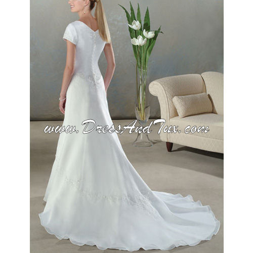 Short Chiffon Wedding Dress D8 Click Image to See Detail