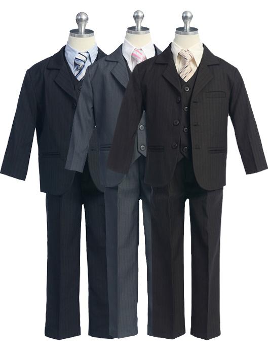 Pinstripe Five - Piece Boys Suit - Click Image to Close
