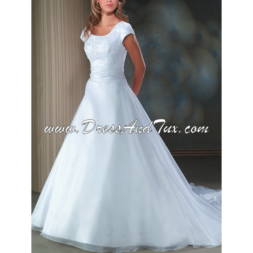 Tulle Satin Wedding Dress (NARCISSE D34) - Click Image to Close
