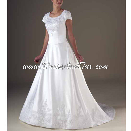 Princess Satin Wedding Dresses (D9) - Click Image to Close