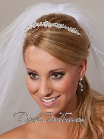 Frosted White Flower Tiara