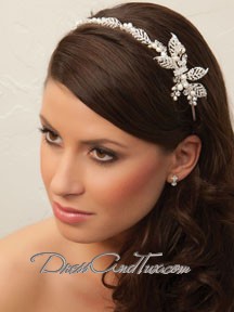 Silver Flower Wedding Headband