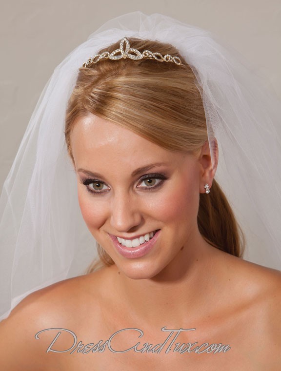 Gold Wedding Tiara - Click Image to Close